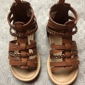 CARTERS - Girls Brown Strap Sandals Size 5